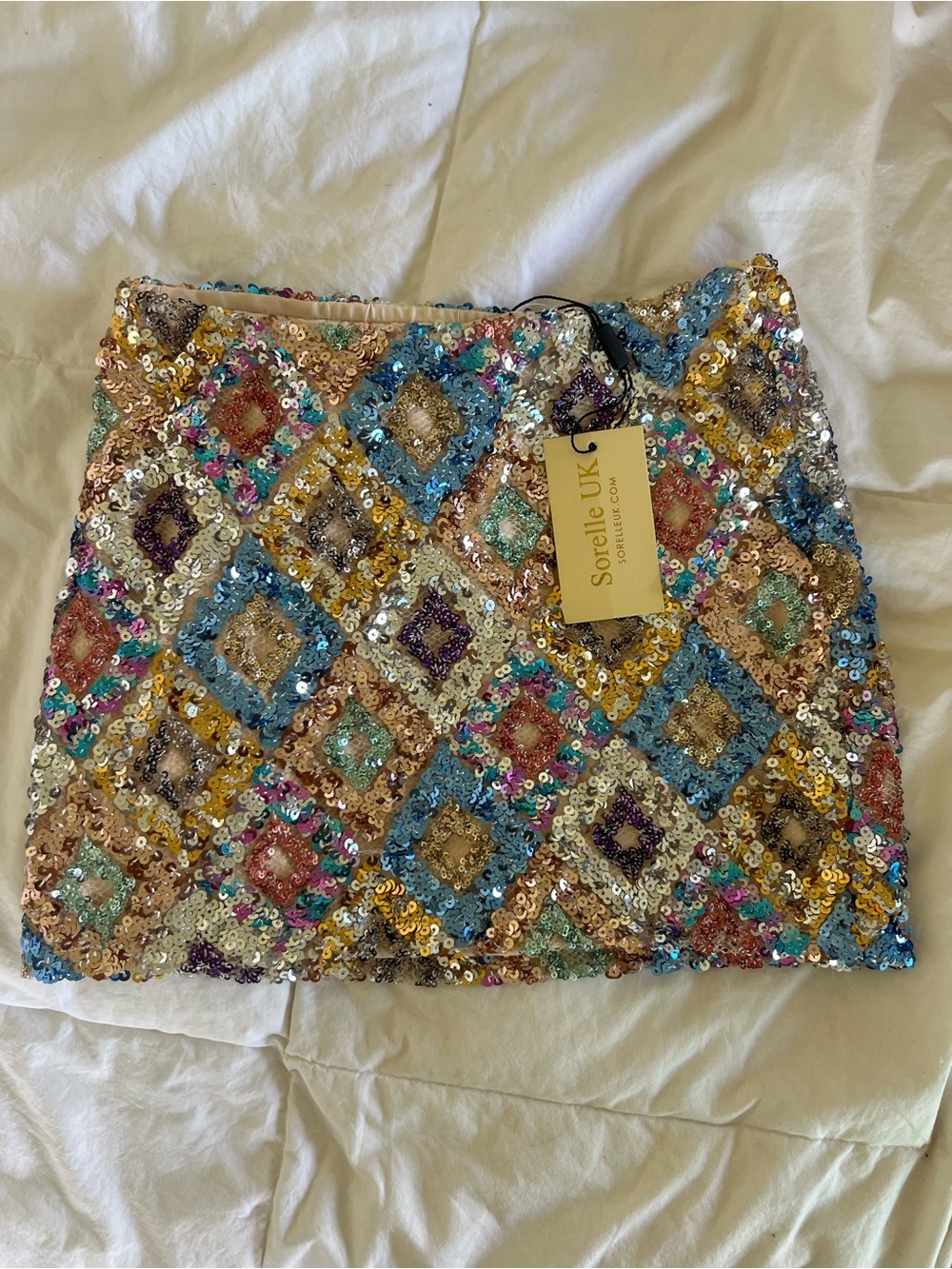 Sorelle UK Multicolor Sequin Mini Skirt